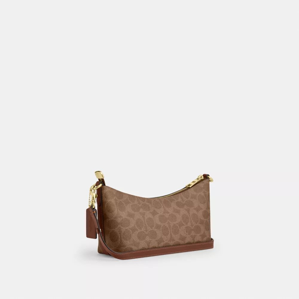 Caitlin-Schultertasche aus Signature Canvas