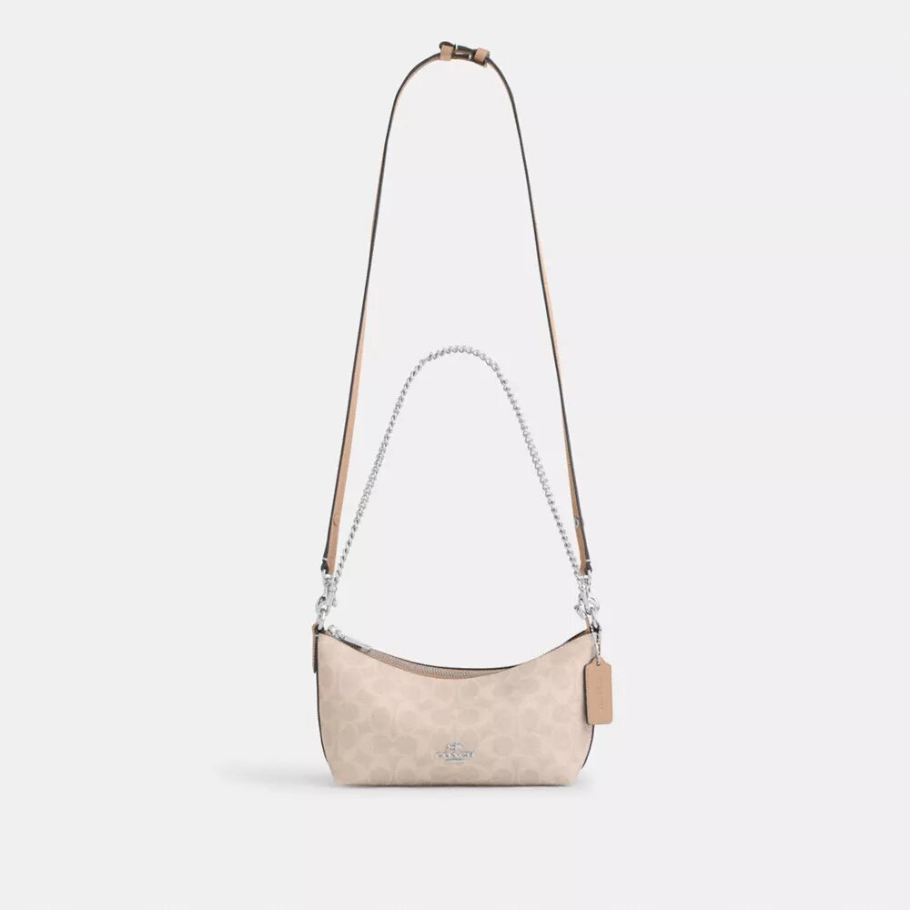 Caitlin-Schultertasche aus Signature Canvas