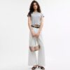 Caitlin-Schultertasche mit gestreiftem Patchwork