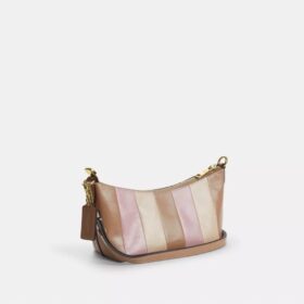 Caitlin-Schultertasche mit gestreiftem Patchwork