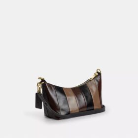 Caitlin-Schultertasche mit gestreiftem Patchwork