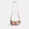 Caitlin-Schultertasche mit gestreiftem Patchwork