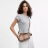 Caitlin-Schultertasche mit gestreiftem Patchwork