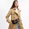 Caitlin-Schultertasche mit gestreiftem Patchwork
