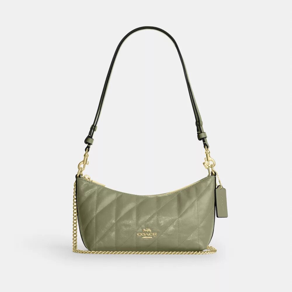 Caitlin-Schultertasche mit Steppung