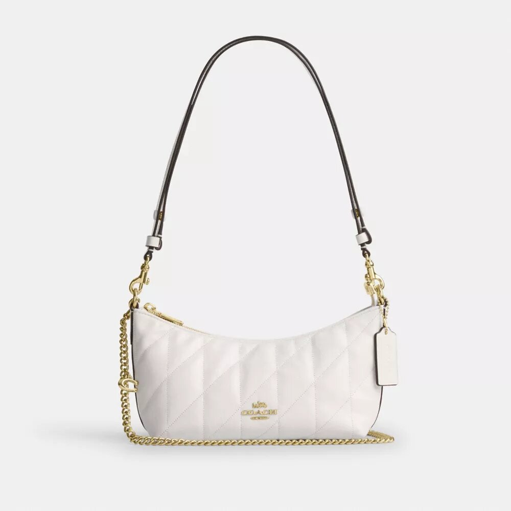 Caitlin-Schultertasche mit Steppung und Anhänger