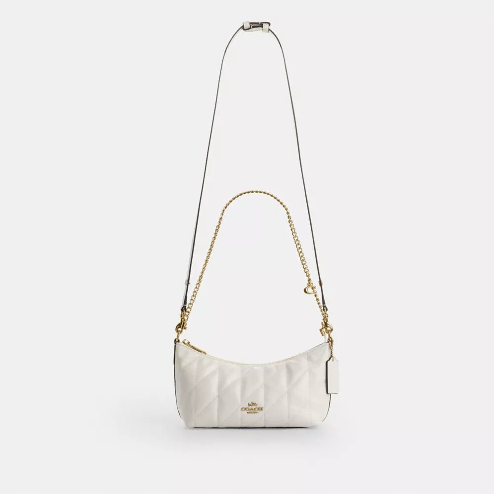 Caitlin-Schultertasche mit Steppung und Anhänger