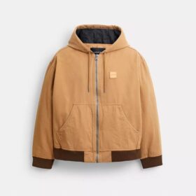 Canvas-Kapuzenpullover mit Reißverschluss