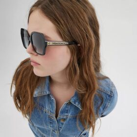 Charakteristische geometrische quadratische Sonnenbrille im Ombra-Stil