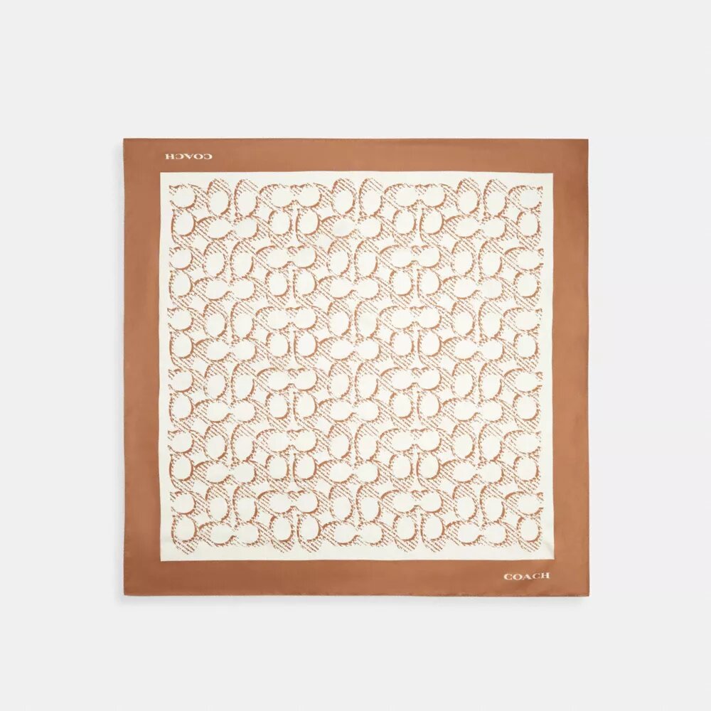 Charakteristischer quadratischer Seidenschal