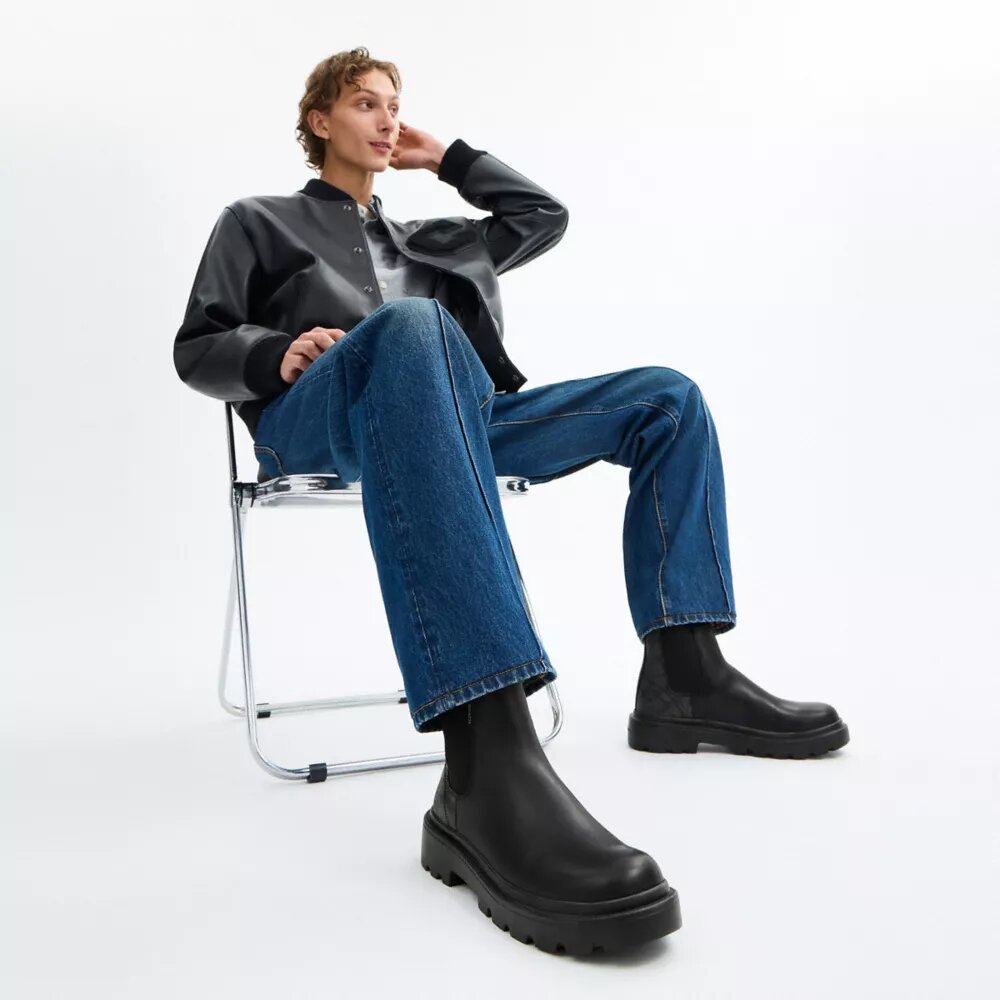 Chelsea-Boots mit Signature Canvas