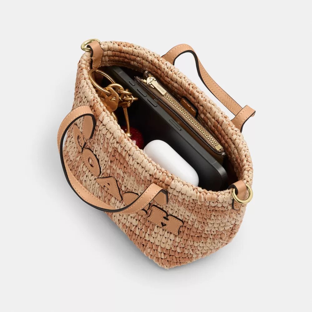 City Mini-Shopper mit Gingham-Muster