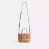 City Mini-Shopper mit Gingham-Muster
