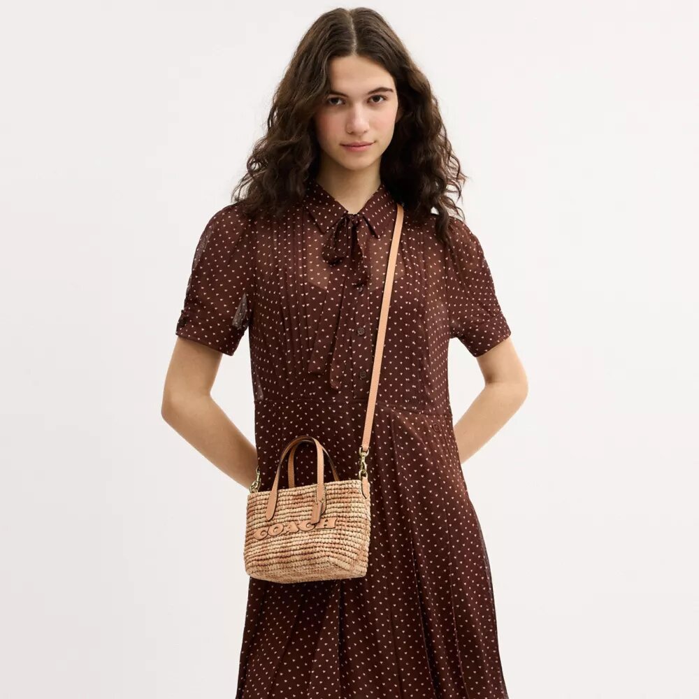 City Mini-Shopper mit Gingham-Muster