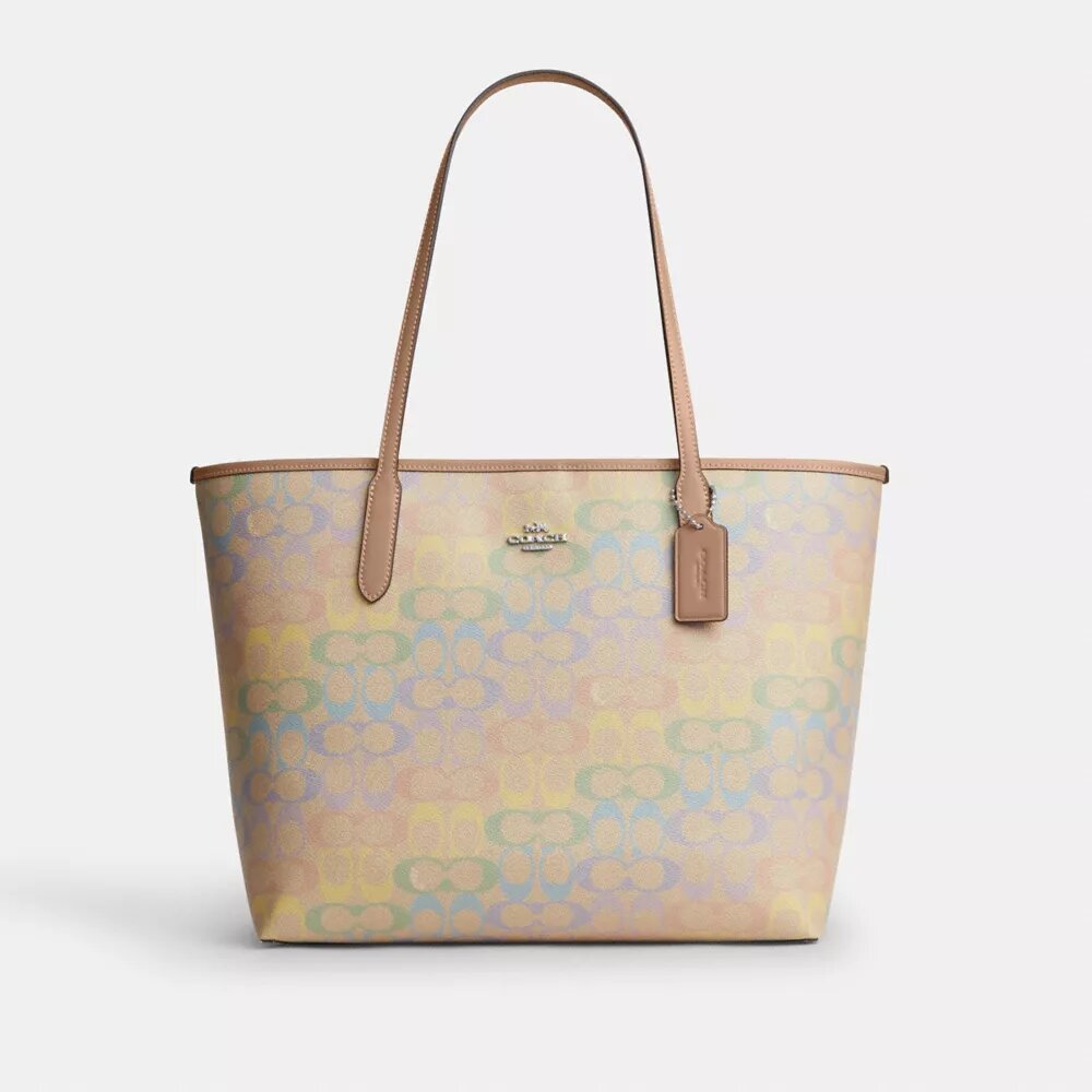 City-Tote-Bag aus „Rainbow Signature Canvas“