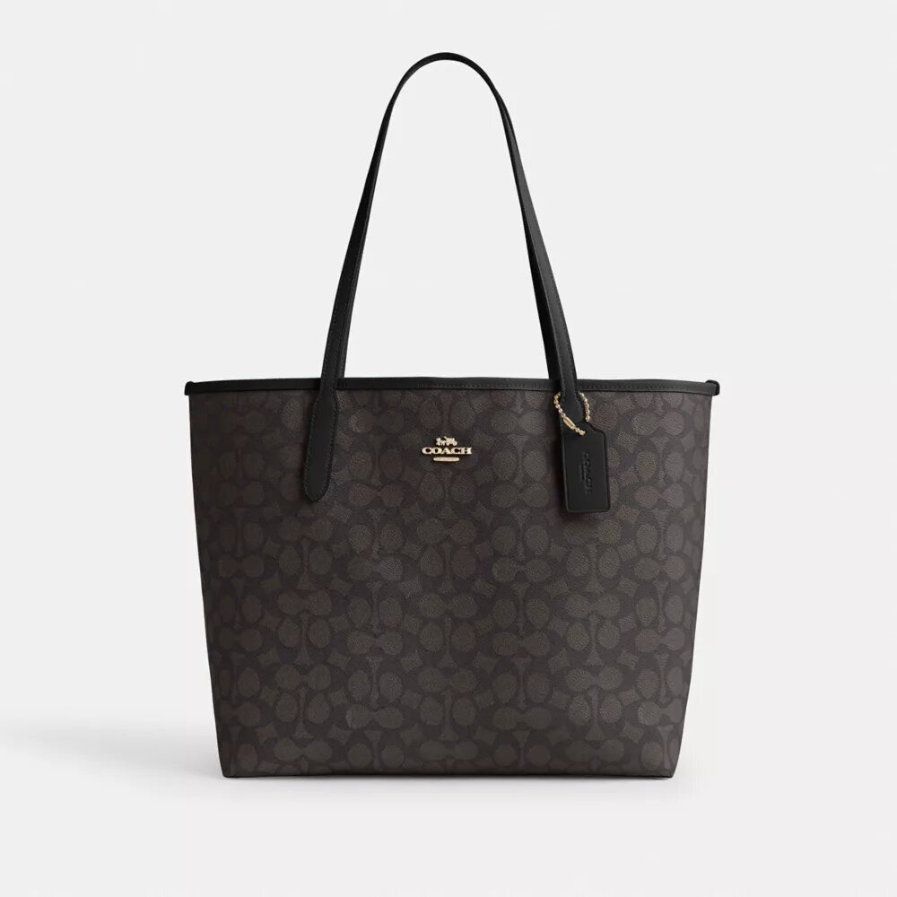 City-Tote-Bag aus Signature Canvas