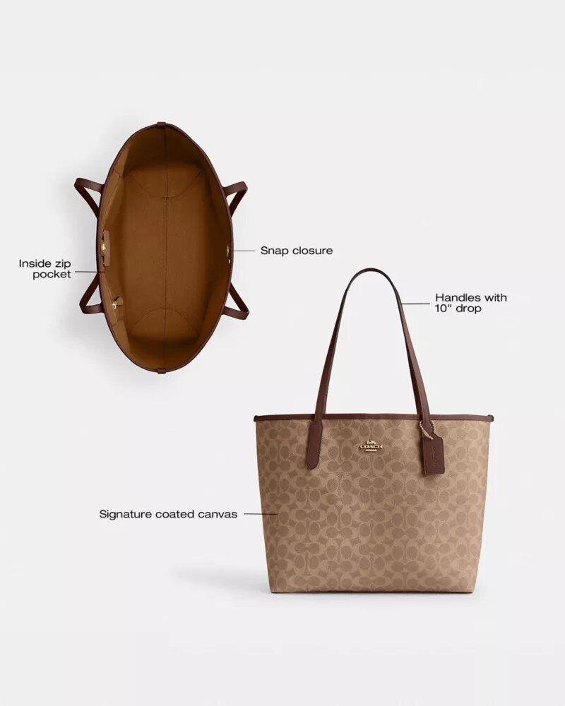 City-Tote-Bag aus Signature Canvas