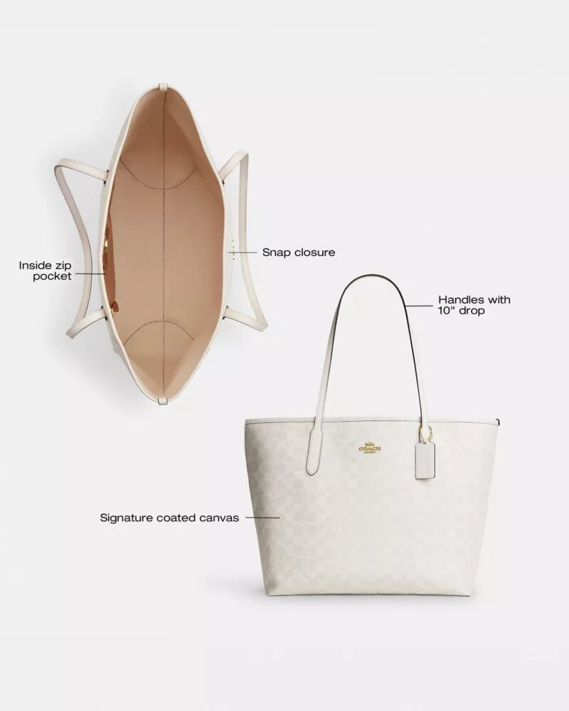 City-Tote-Bag aus Signature Canvas