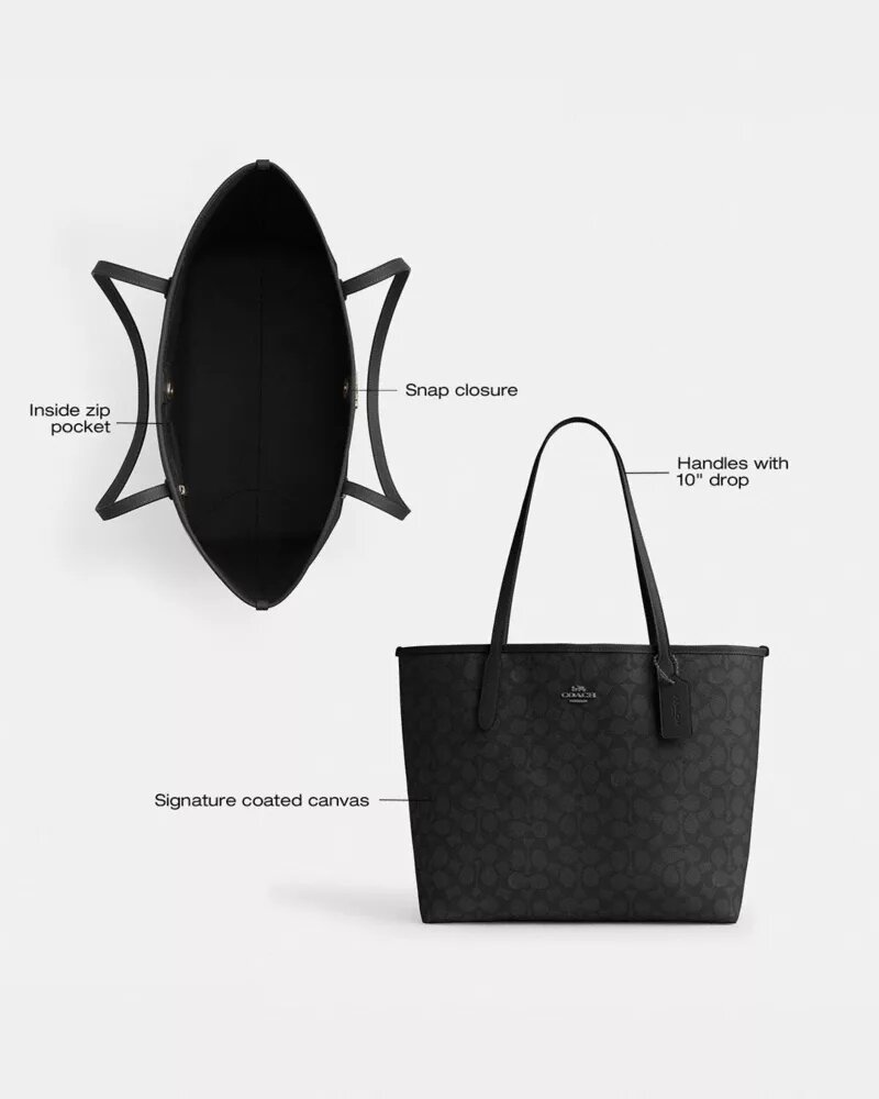 City-Tote-Bag aus Signature Canvas