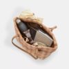 City-Tote-Bag mit Gingham-Muster