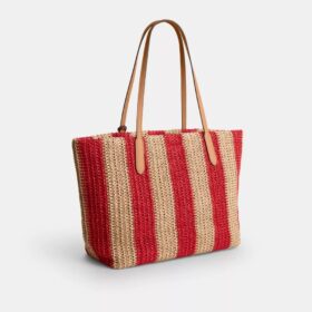 City-Tote-Bag mit Streifen und Anhänger