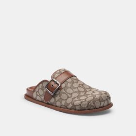 Clogs mit Schnalle aus unserem charakteristischen Jacquard