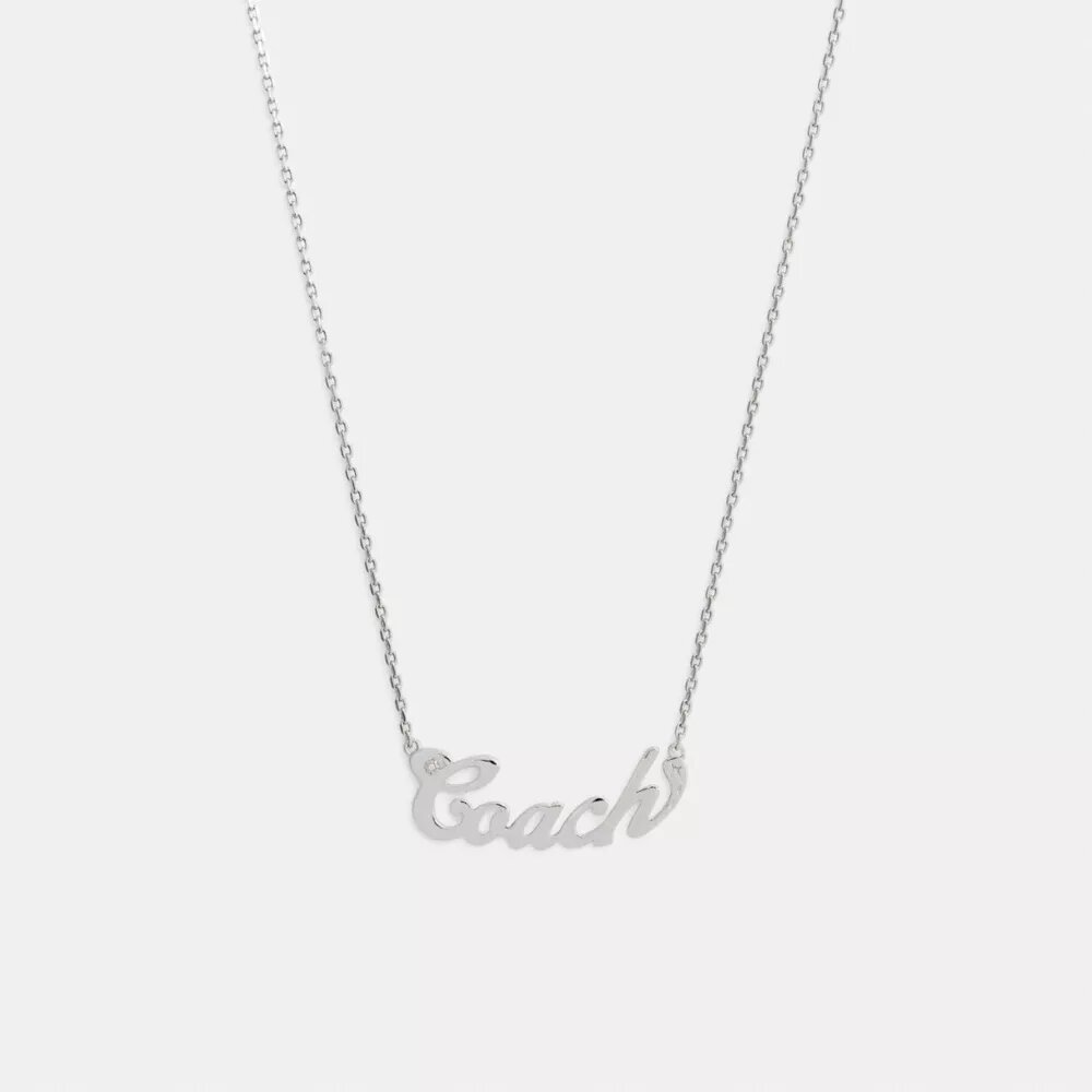 Coach Script-Namensschild-Halskette