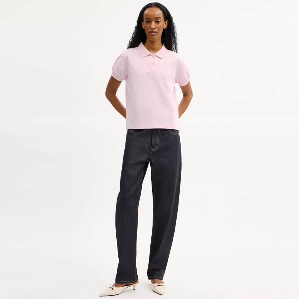 Coach Script Shrunken Poloshirt aus Bio-Baumwolle