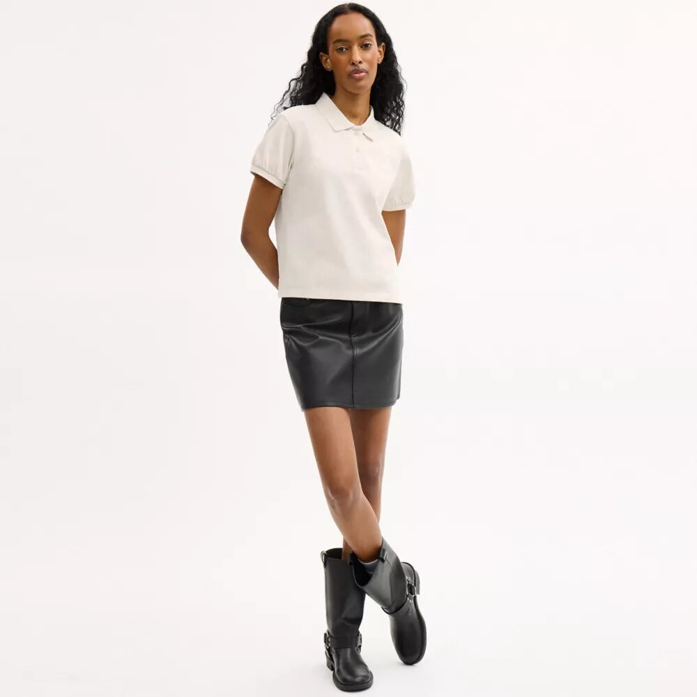 Coach Script Shrunken Poloshirt aus Bio-Baumwolle