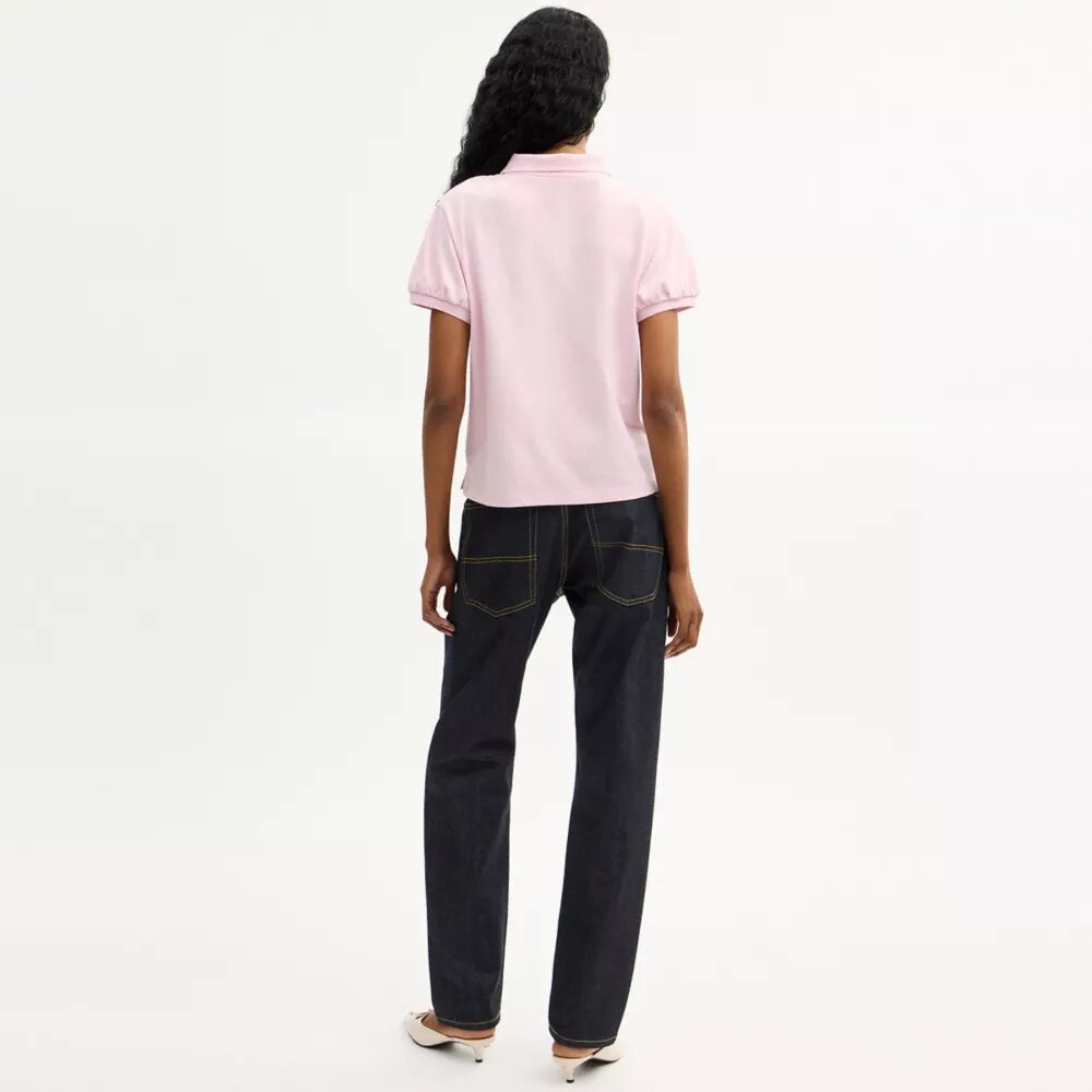 Coach Script Shrunken Poloshirt aus Bio-Baumwolle