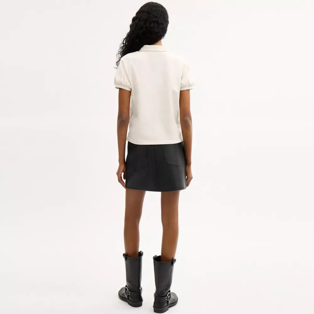 Coach Script Shrunken Poloshirt aus Bio-Baumwolle