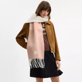 Colorblock-Schal mit Gummieinsatz