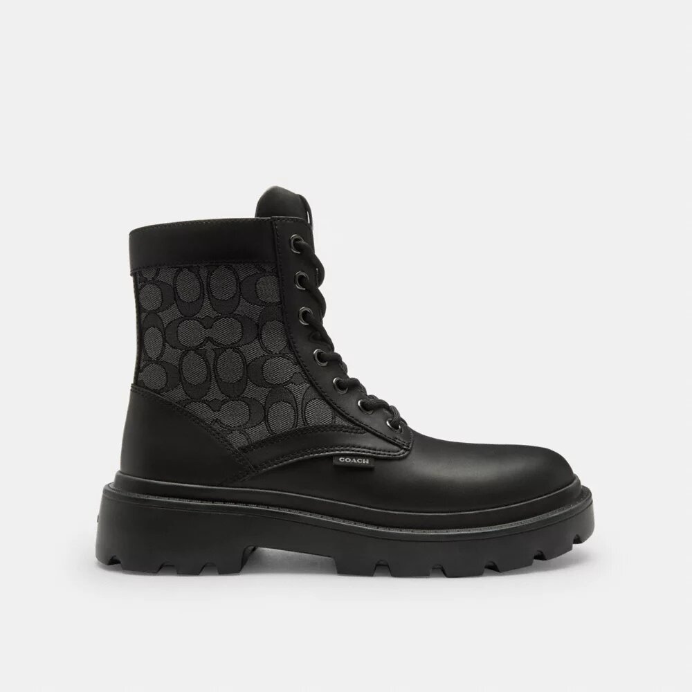 Combat-Boots mit charakteristischem Jacquard