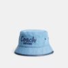 Denim-Bucket-Hat mit gesticktem „Coach Script“