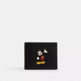 Disney X Coach 3-in-1-Geldbörse aus regenerativem Leder mit Mickey Mouse