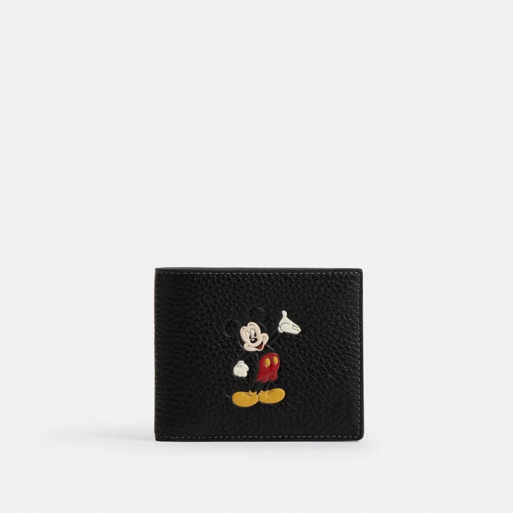 Disney X Coach 3-in-1-Geldbörse aus regenerativem Leder mit Mickey Mouse