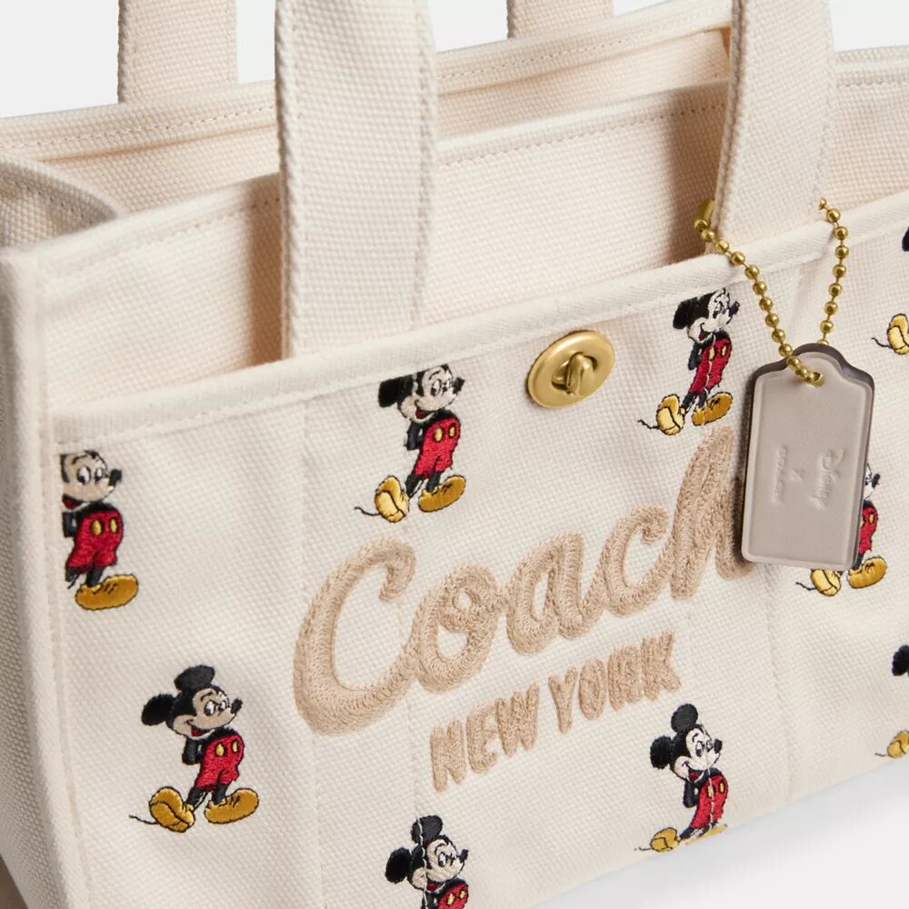 Disney X Coach Cargo-Tote-Bag 26 mit Mickey Mouse aus regenerativem Baumwoll-Canvas