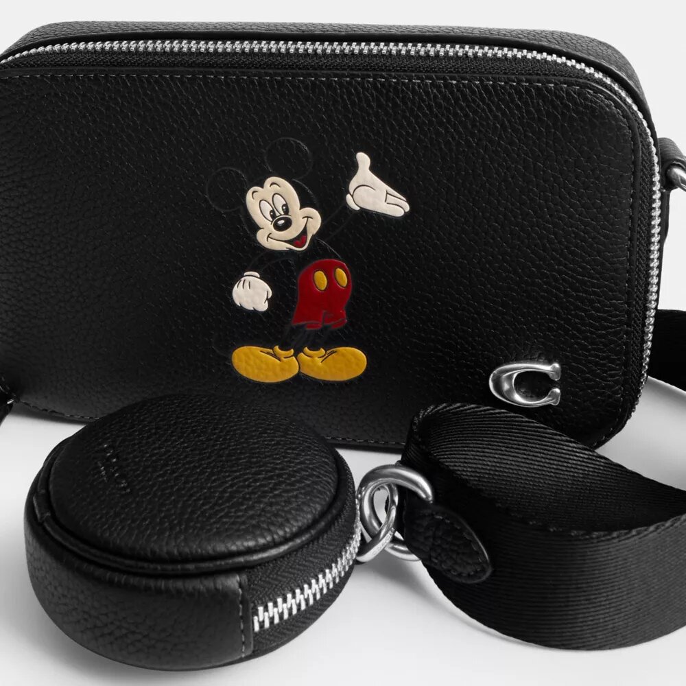 Disney X Coach „Charter“ Slim-Umhängetasche mit Mickey Mouse