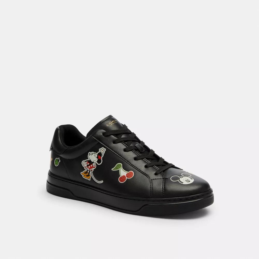 Disney X Coach High-Top-Sneaker mit Aufkleber-Print