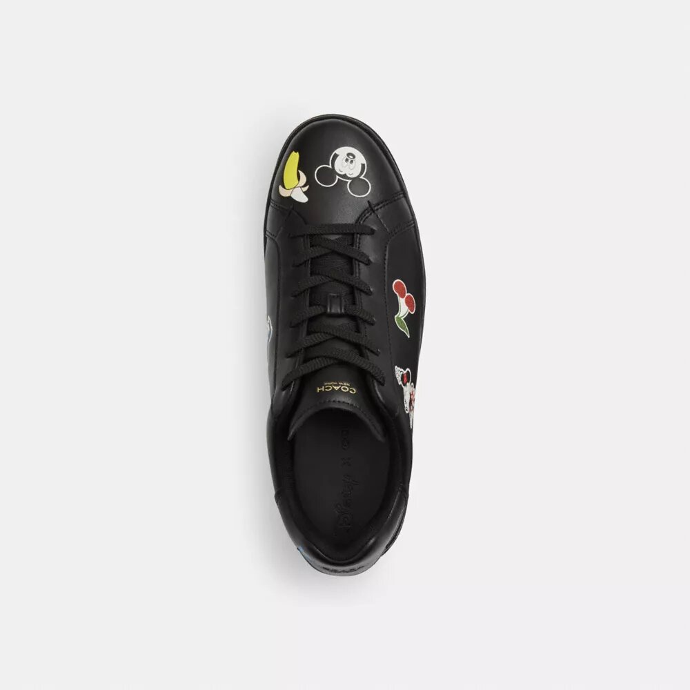 Disney X Coach High-Top-Sneaker mit Aufkleber-Print