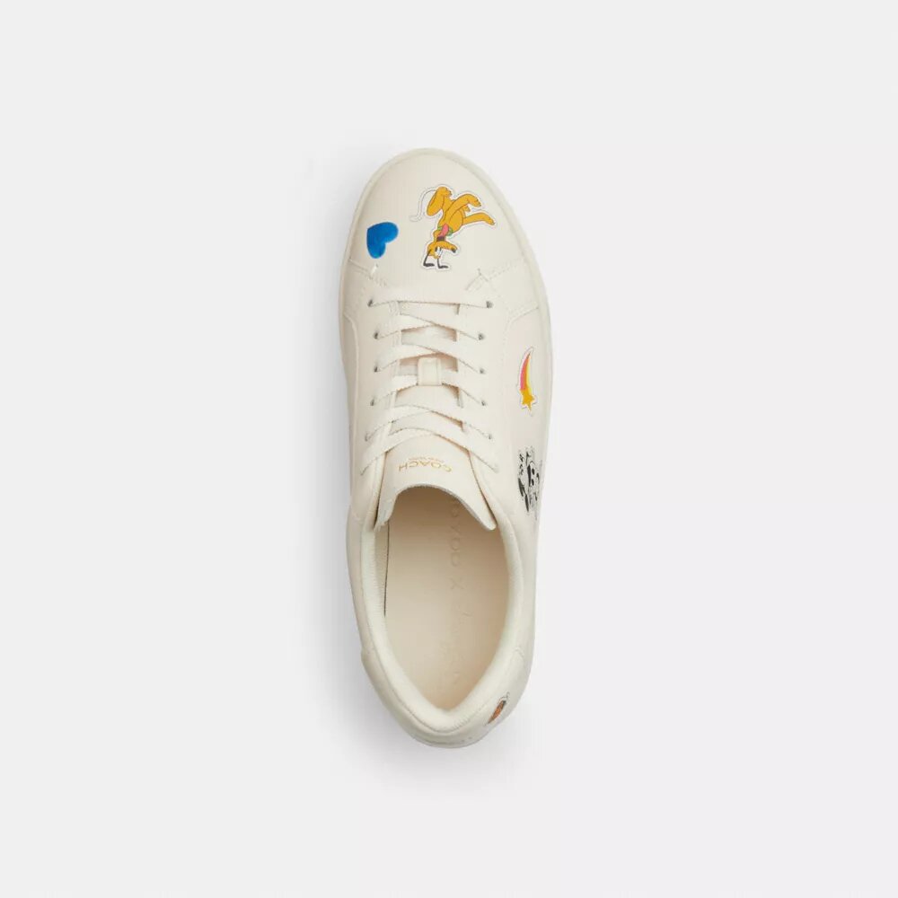 Disney X Coach High-Top-Sneaker mit Aufkleber-Print