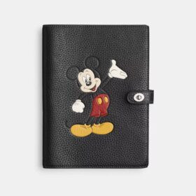Disney X Coach Notizbuch aus regenerativem Leder mit Mickey Mouse