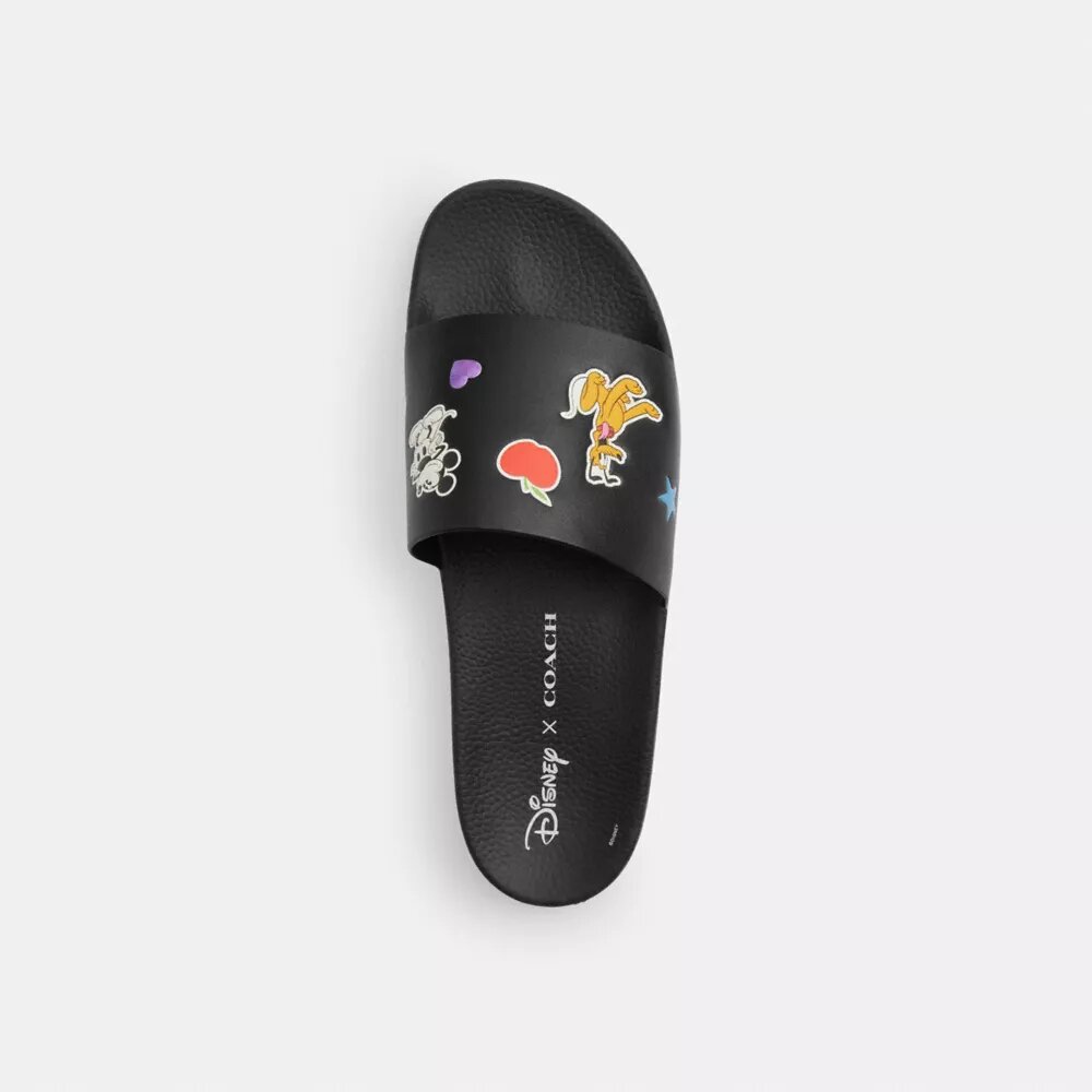 Disney X Coach Pantoletten mit Aufkleber-Print
