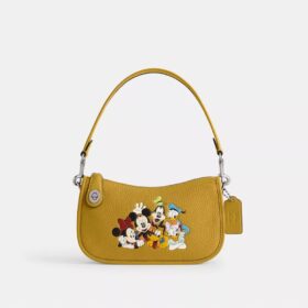 Disney X Coach Swinger-Tasche aus regenerativem Leder mit Mickey Mouse und Freunden