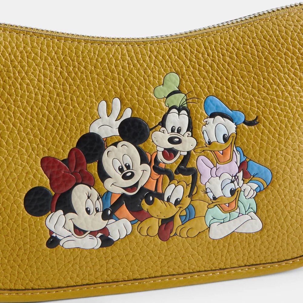 Disney X Coach Swinger-Tasche aus regenerativem Leder mit Mickey Mouse und Freunden