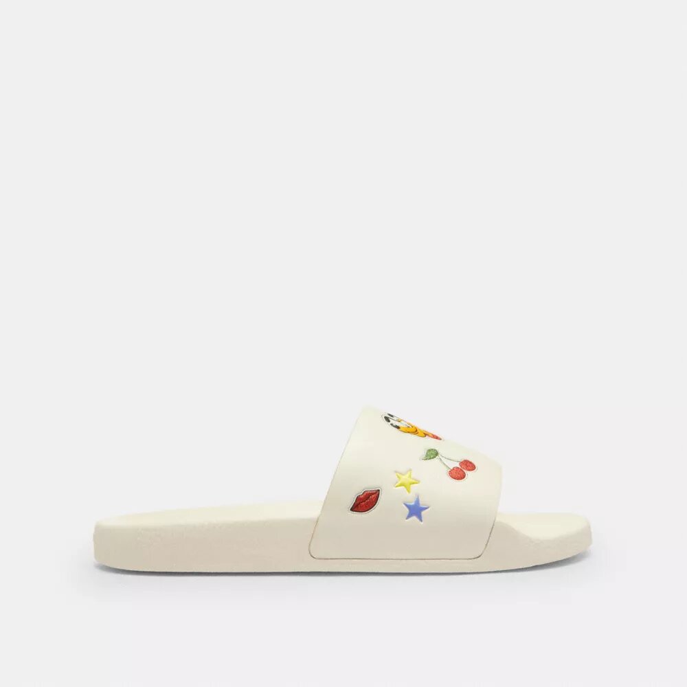 Disney X Coach Udele Sport-Pantoletten mit Aufkleber-Print