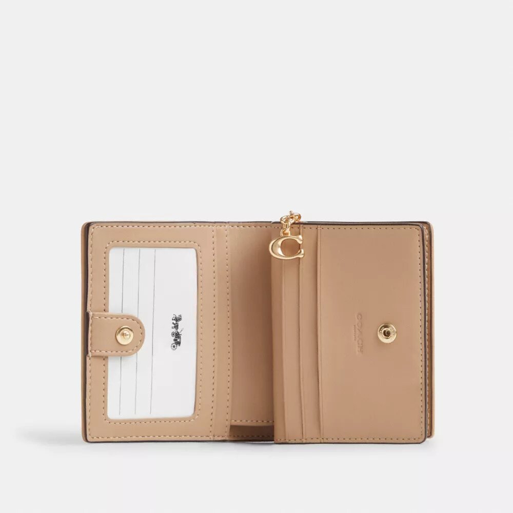 Druckknopf-Geldbörse aus Signature Canvas