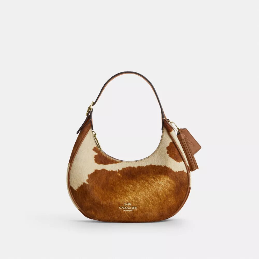 Emily-Schultertasche aus Haarkalbsleder mit Kuhmuster