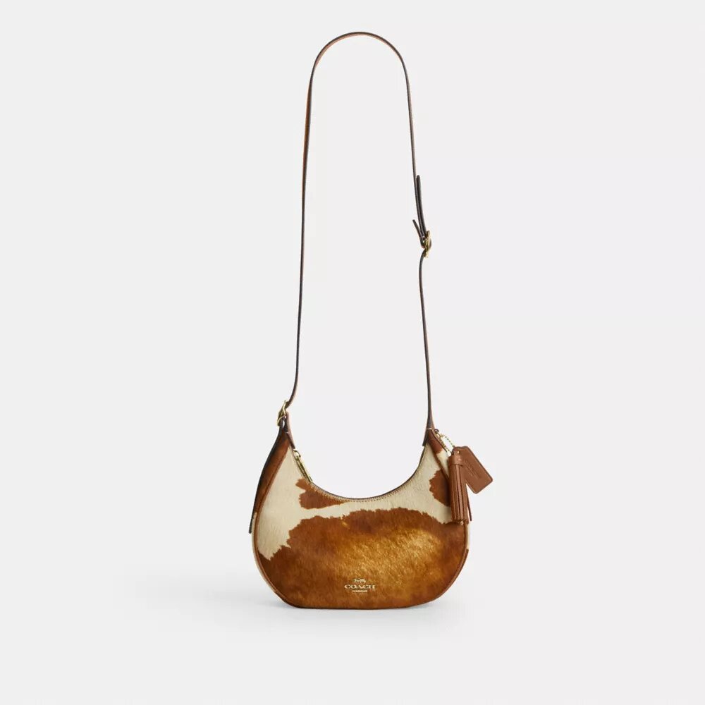 Emily-Schultertasche aus Haarkalbsleder mit Kuhmuster