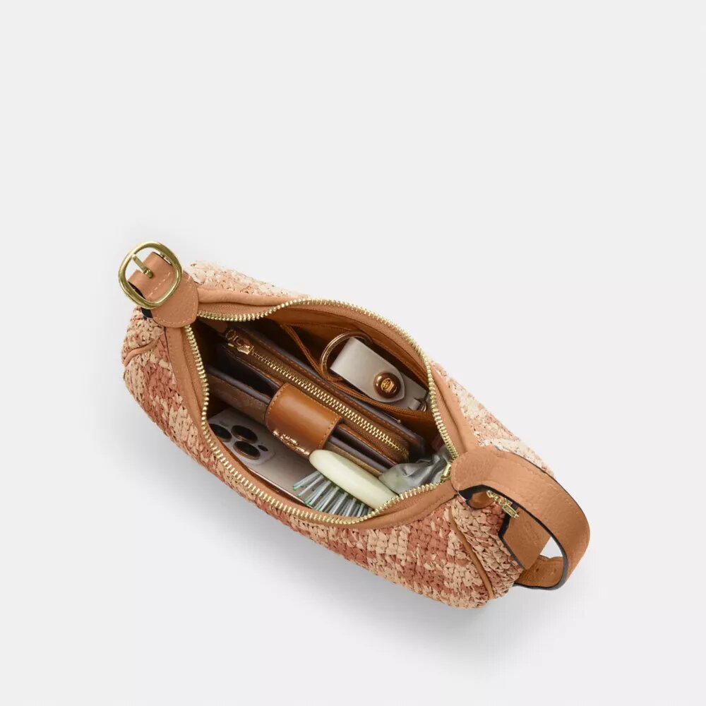 Emily-Schultertasche mit Gingham-Print